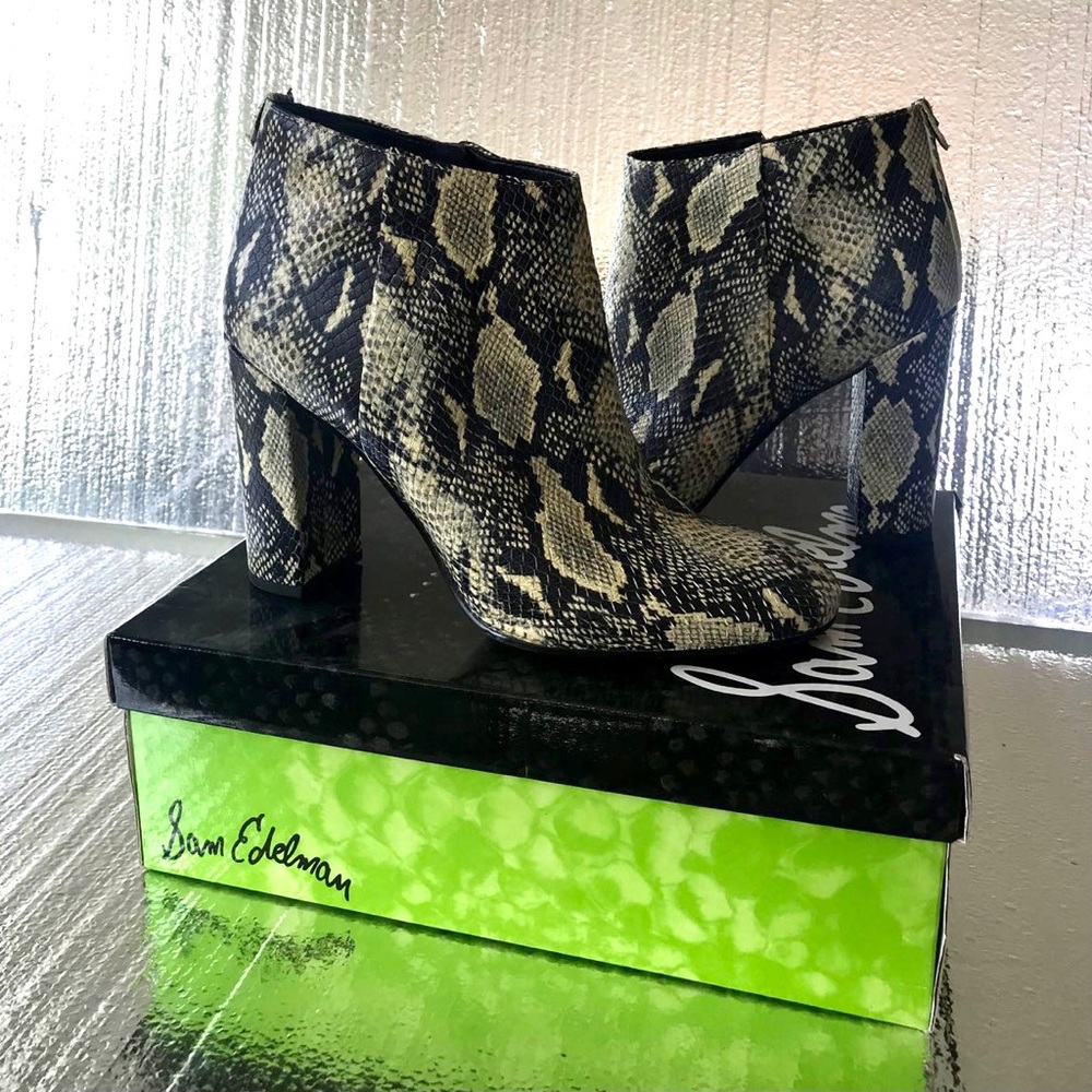 Sam Edelman Snakeskin Booties